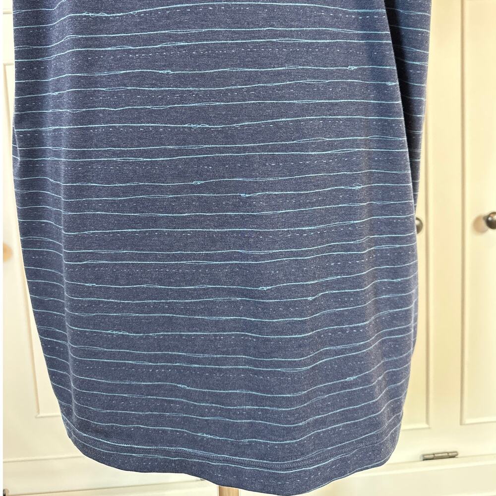 Title Nine Hiolani T-Shirt Dress Blue Mizikuru Print Golf Stretch Knee Length L - Picture 9 of 12